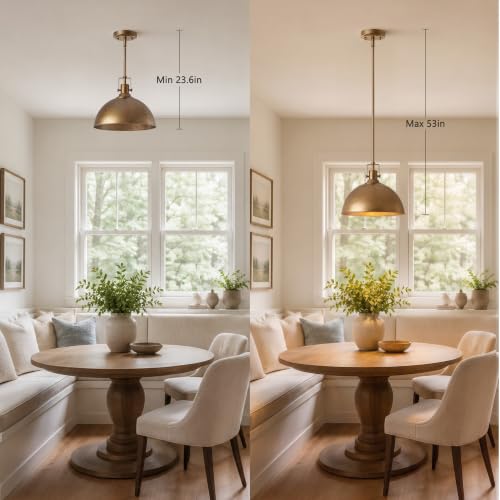 13 in Dome Pendant Light (Antique Brown / 13 Inch)