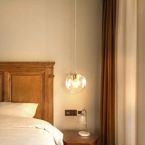 Pendant Lights Kitchen Island Gold Globe Pendant Light Fixture (Gold-Clear / Globe 1-Light)