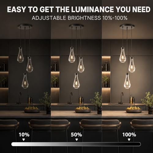 Raindrop Pendant Light Fixtures of 3 Lights (Black / 3 Head)