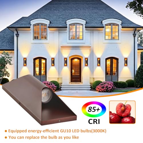 Outdoor Wall Lights 4 Pack (Brown / 4 Pack)