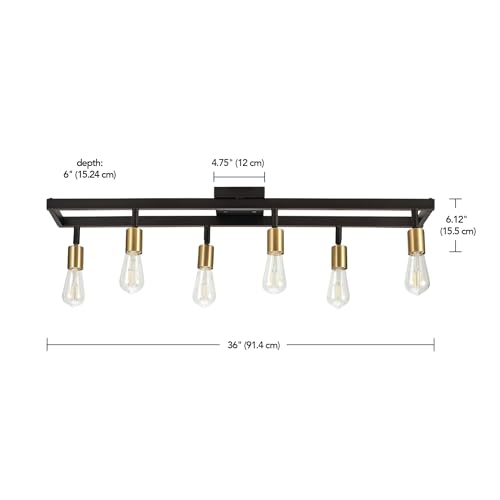 64000096 36" 6 (Black/Brass, Weston)