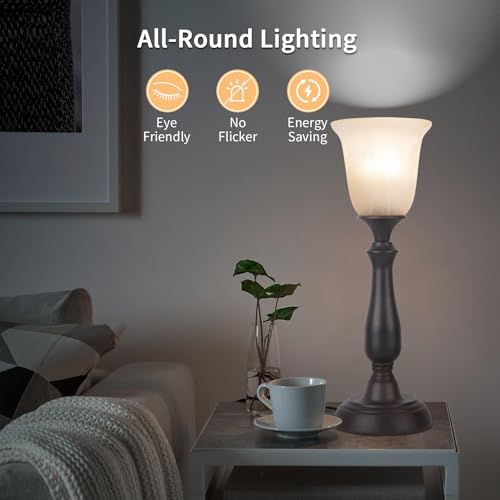 Farmhouse Table Lamp for Living Room (Dark Brown)