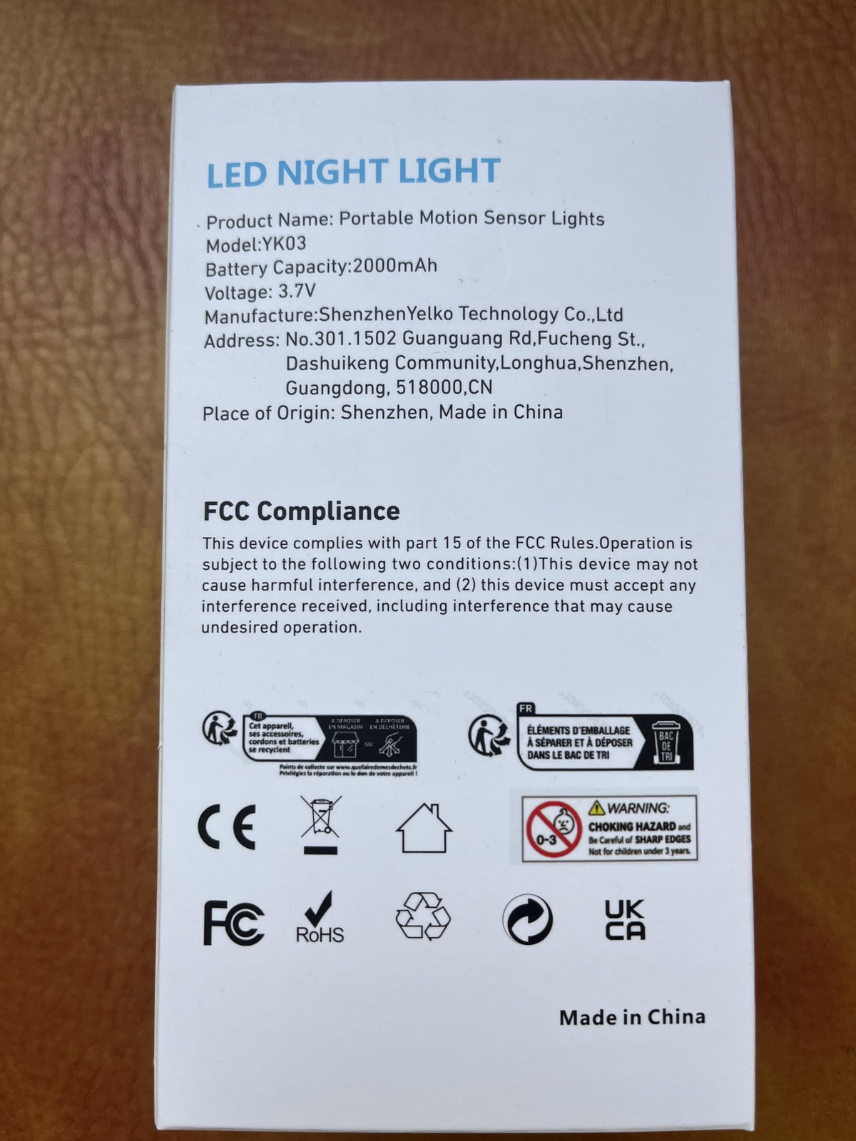Motion Sensor Night Light (Cool White / Two Pack)