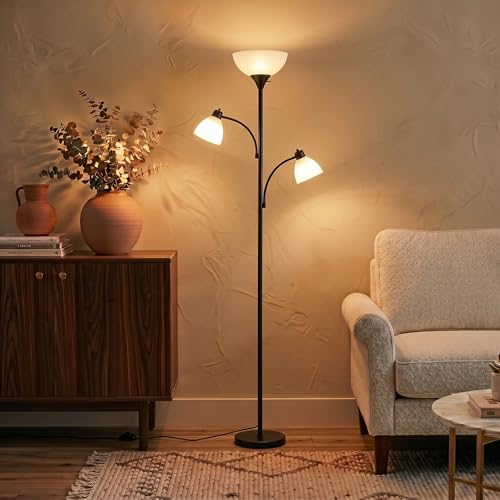 Sky Dome Double LED Floor Lamp (Jet Black)