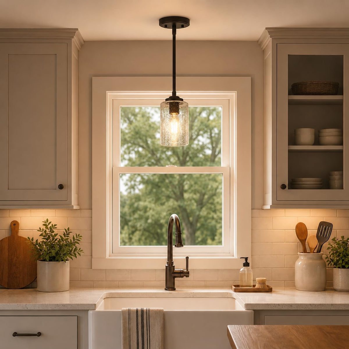 Pendant Lights Kitchen Island (3.9" D x 7.2" H / Oil-Rubbed Bronze)