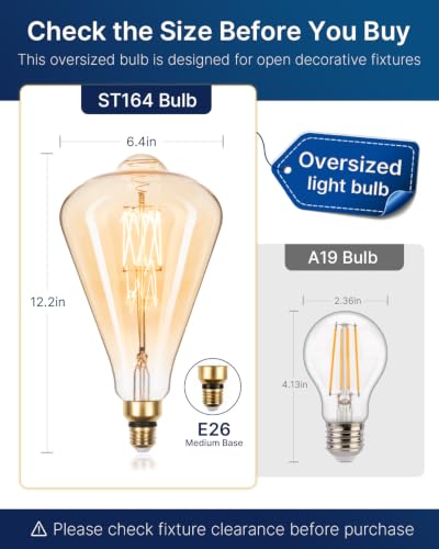 Oversized LED Edison Bulb