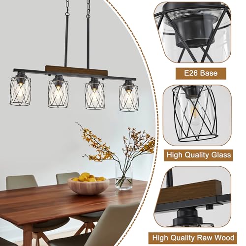 4 Light Dining Room Light Fixtures Over Table (4-Light)