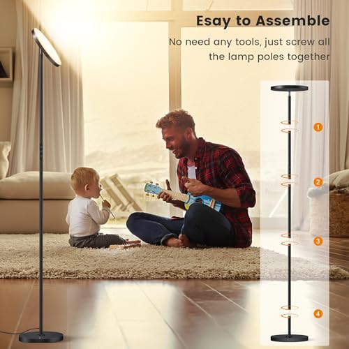 Torchiere Floor Lamp (Black)