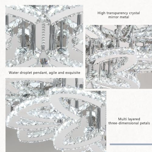 40" Crystal Chandeliers (Silver / Dia 40")