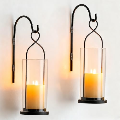 Black Candle Sconces Set of 2 (Black)