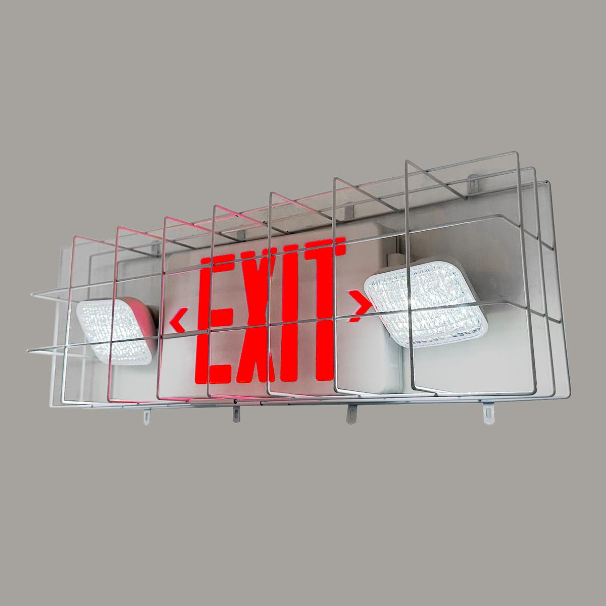 Exit Sign Combo with Steel Cage (Exit Sign Combo with Square Head)