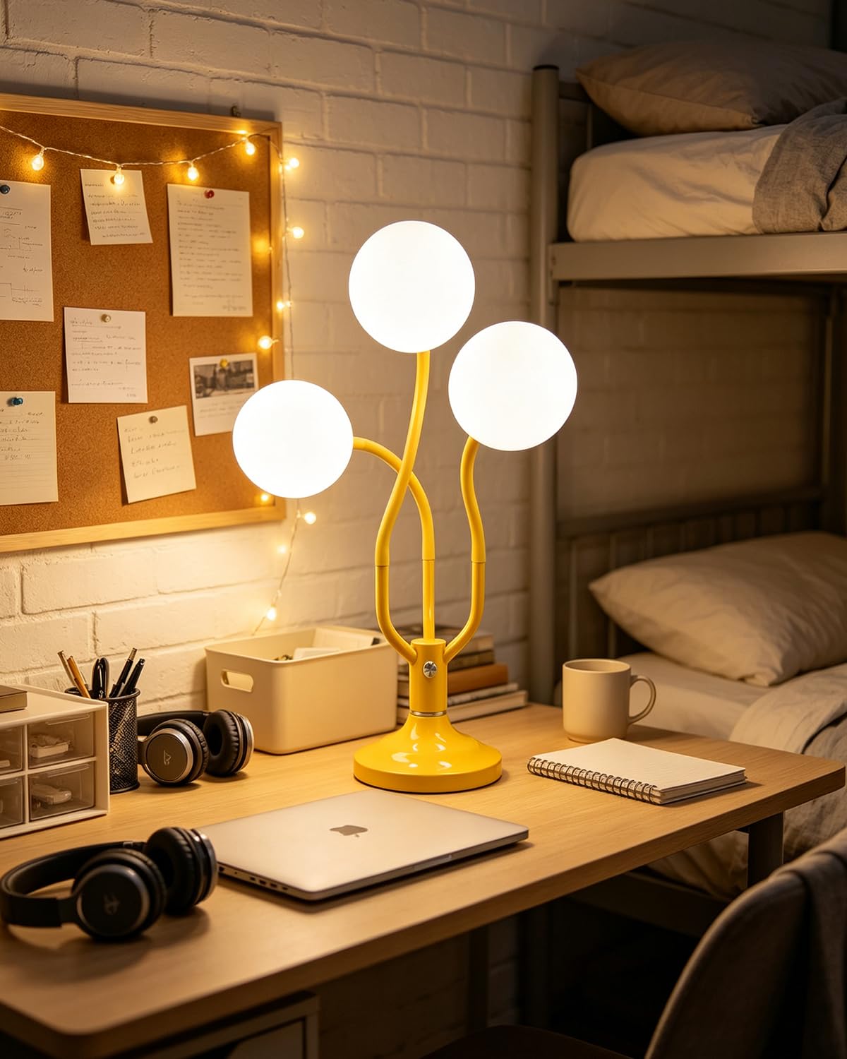 Yellow Globe Table Lamp Dimmable Magic DIY Arms G9 Bulbs Included (10-Yellow-Globe-3U-Magic DIY Arms)