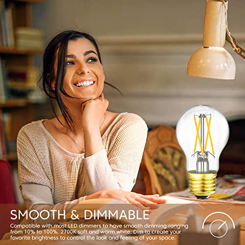 Dimmable E26 LED Bulb 6W Equal 60W Vintage LED Edison Bulb AC120V 2700K A15 LED Bulb for Ceiling Fan (6w=60w 2700k A15)