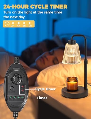 Candle Warmer Lamp with Timer (Black)