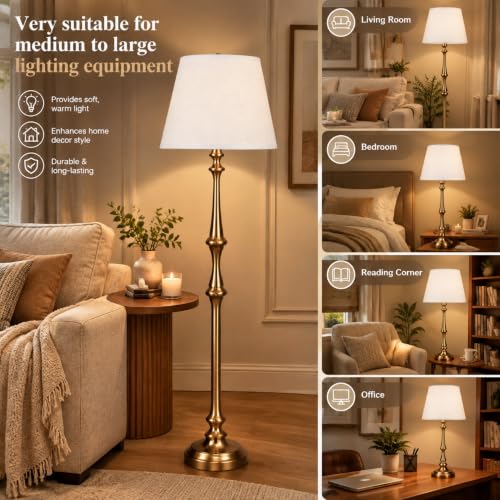 Large Drum Lamp Shades Set of 2 (White / 12" x 16" x 11")