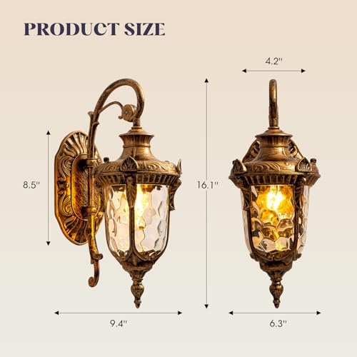 Rustic Wall Sconce Lighting (H16.1''x W9.4'')