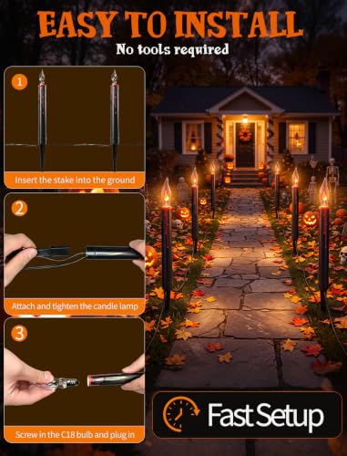 Halloween Pathway Lights (10 Flameless)