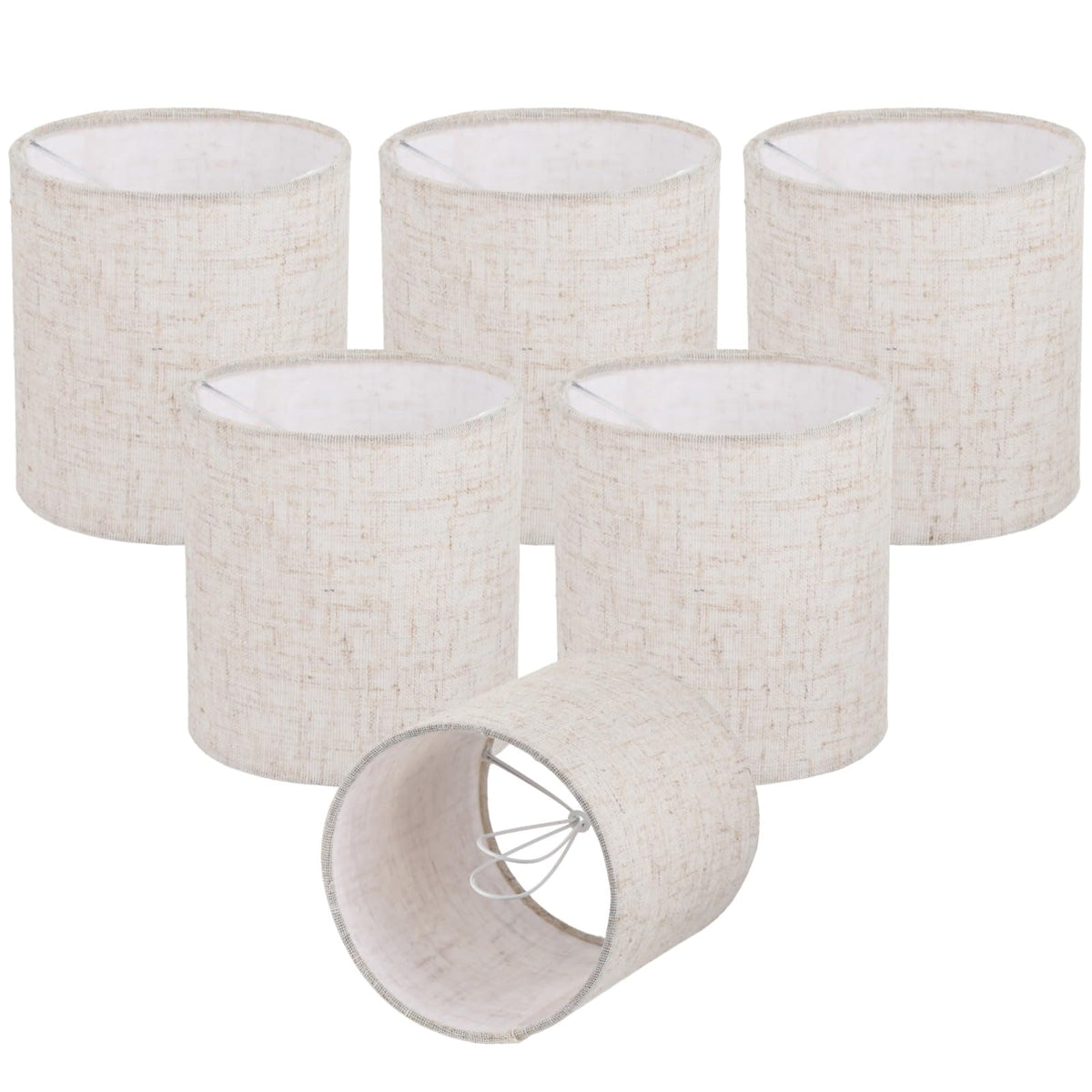 Chandelier Lamp Shades (Linen-6PCS)