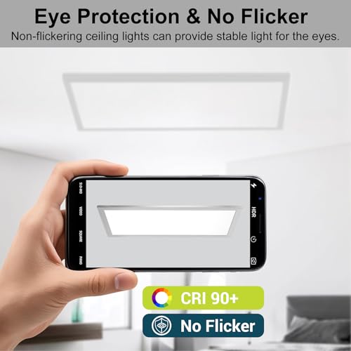 2'x4' 5500 Lumen 4 Pack LED Flat Panel (White 4 Pack / 2x4 Feet)