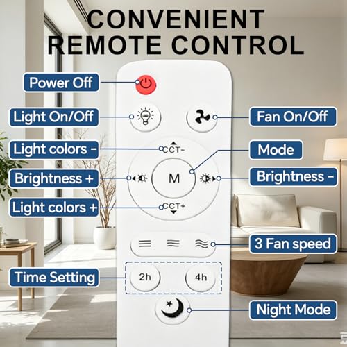 Screw in Ceiling Fan with Light (White-3)