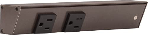 Task Lighting APT Angled Power Strip 9 inch Right (9 inch Right / Bronze)