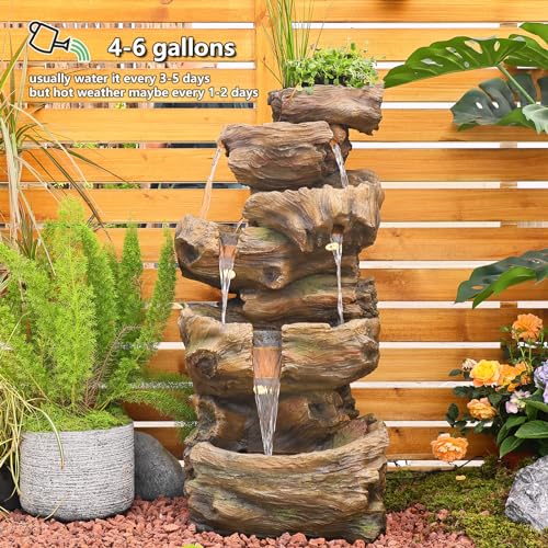 40 H Large Outdoor Water Fountain with 5 Tiers (40.5" H)