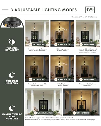 Motion Sensor Outdoor Hanging Light