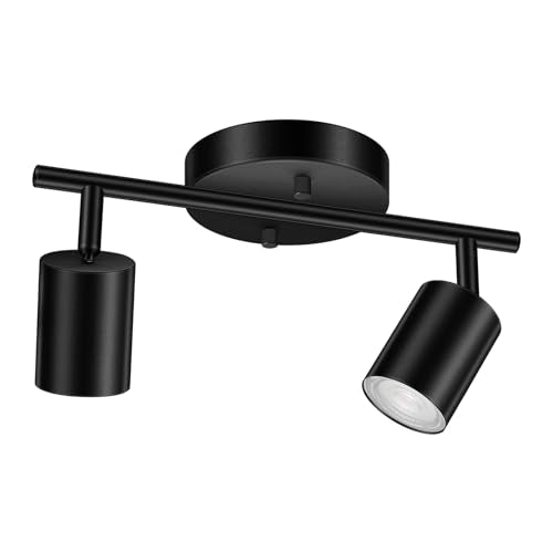 Black Track Lighting Ceiling (Black / 11.8" 2 Light Track Light)