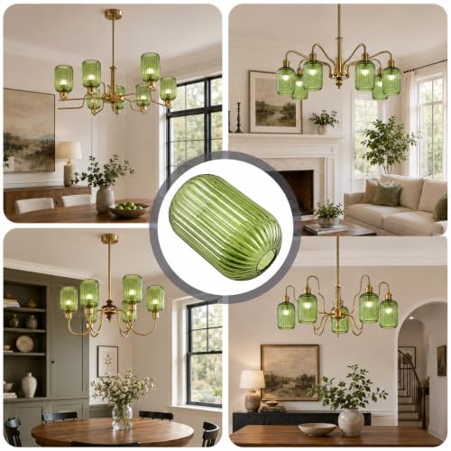 Tulip Lamp Shades Replacement (Green Cylindrical)