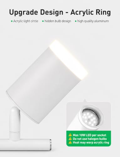 6 Light White Kitchen Track Lighting Fixtures Ceiling Adjustable Head (White / 6 Light (Ceiling Mount))