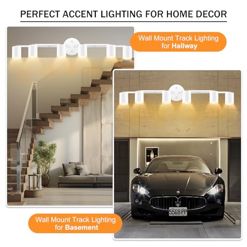 Track Lighting Fixture Ceiling (White / 29.9" 6 Light Track Light)
