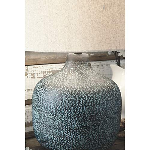 Malthace 24.5" Metal Accent Table Lamp (Beige, Copper, Blue & Bronze)