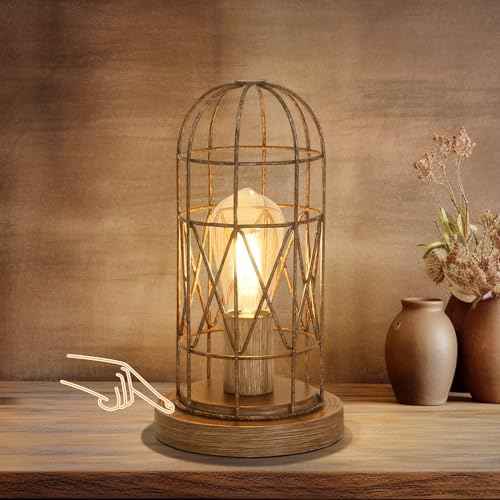 Touch Table Lamp (Brushed Rustic Wood)