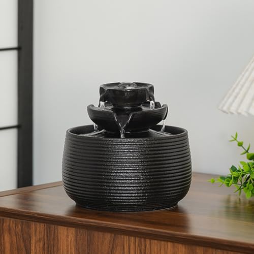 Outdoor and Indoor Water Feature Fountain Waterfall Tabletop Desktop mini Ceramic Garden Fountain
