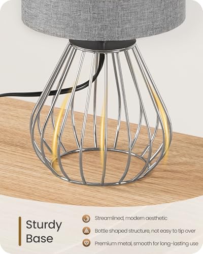 Small Table Lamp (Gray + Silver)