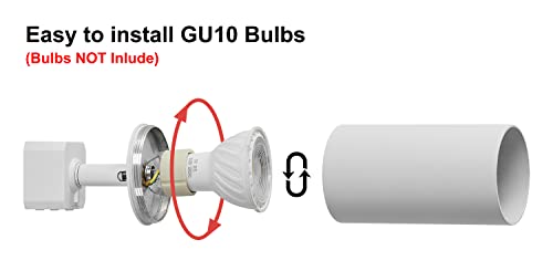 12 Light GU10 LED Track Lighting Kit (White)