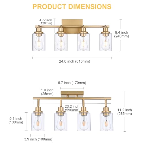 4 Light Gold Track Lighting Kits (Gold / 4-Light)