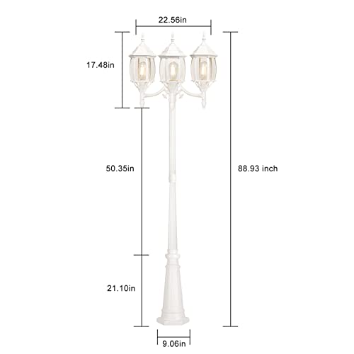 Dusk to Dawn Sensor Outdoor Lamp Post Light 3 (White (with sensor))