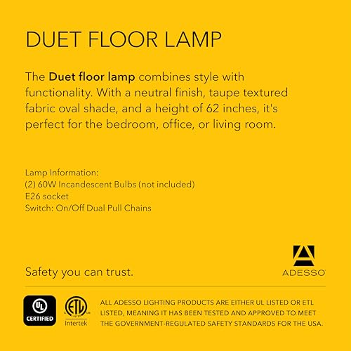 Duet Floor Lamp with Dual Pull Chains (Antique Bronze / Floor Lamp)