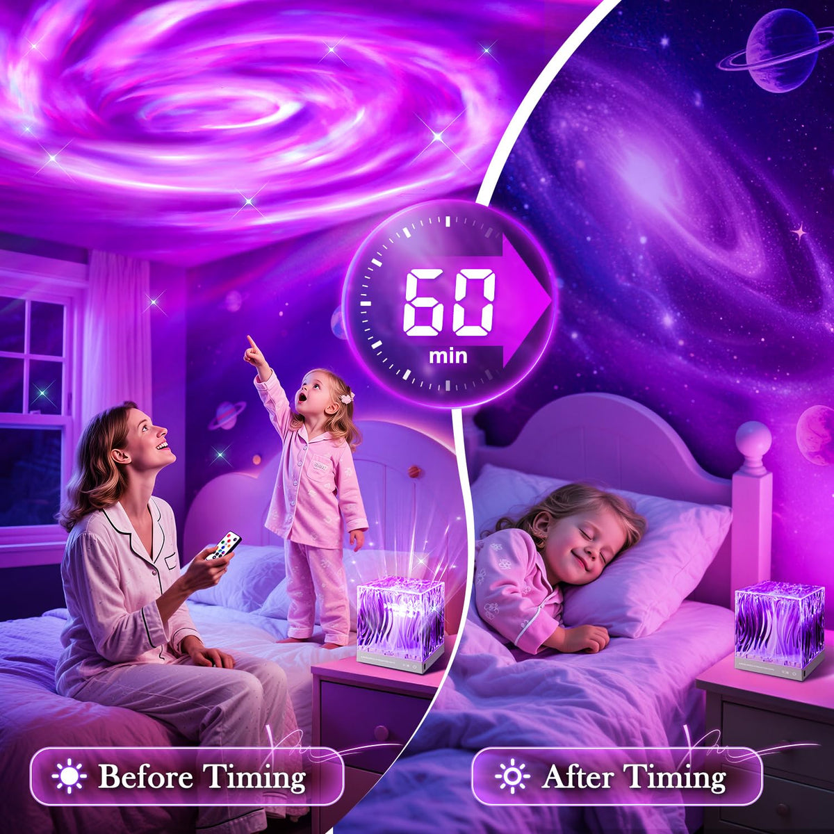 Galaxy Projector for Bedroom (Purple)