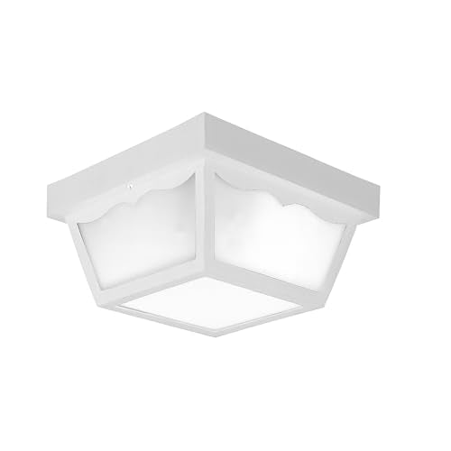 10.25" 2 Light Flush Mount Light (White / 10.25-Inch Diameter x 5.5-Inch Height / 2-Light)