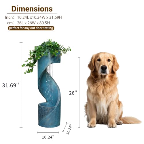 Outdoor Waterfall Fountain Tall Design (31.69h)