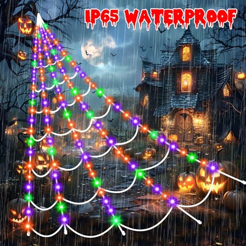 Halloween Decorations Spider Webs Lights