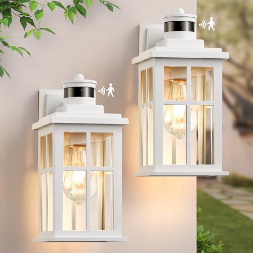 White Motion Sensor Light Outdoor (Motion Sensor 2 Pack / White)