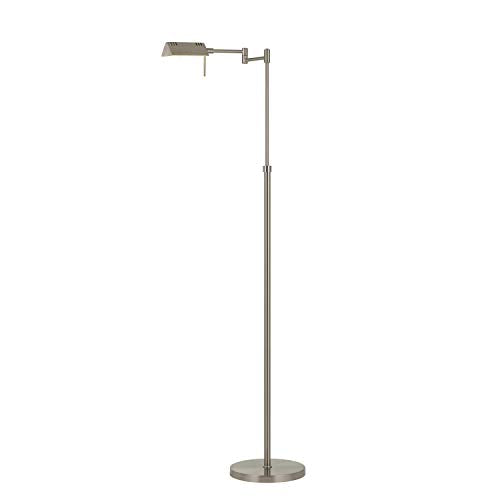 Benjara 10W LED Adjustable Metal Floor Lamp with Swing Arm