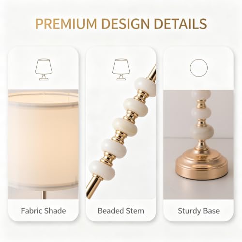 Crystal Table Lamp (Marble columns+White)