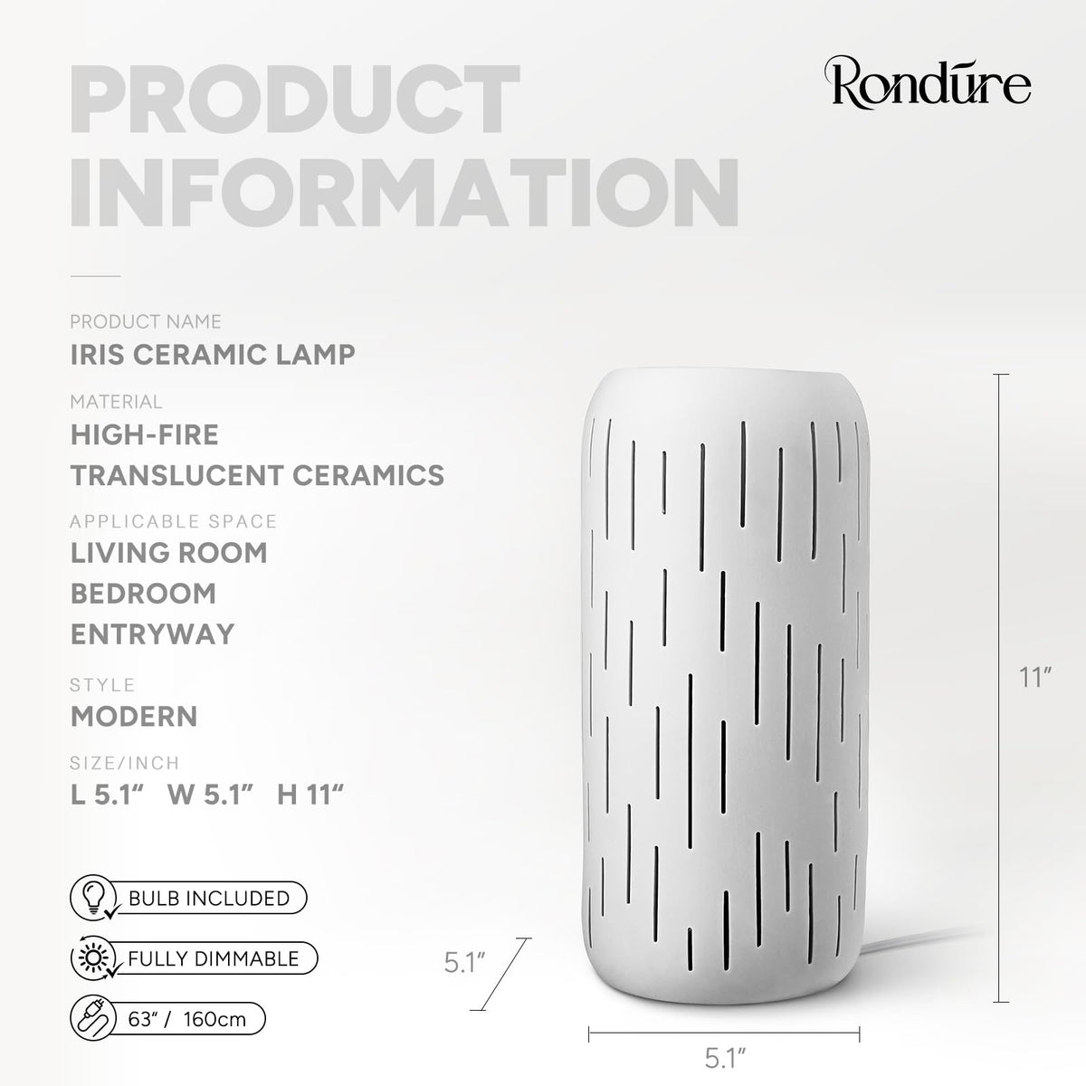 Modern Ceramic Decorative Table Lamp Living Room Bedroom Bedside