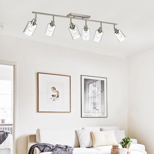 6 Light Track Lighting Fixture Brushed Nickel Track Lighting Kit (Brushed Nickel / 6 Lights)