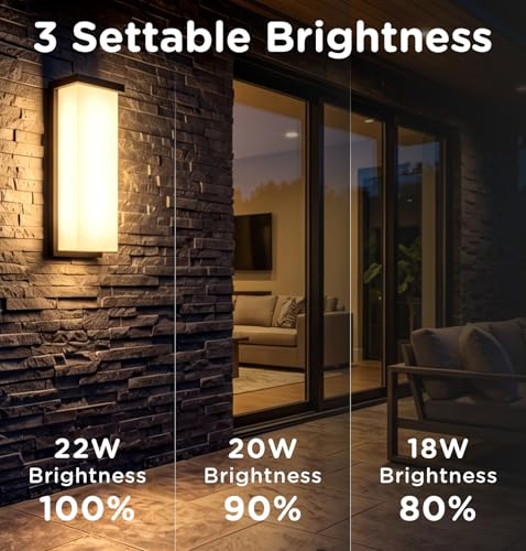 14 Inch Outdoor Wall Light (Black,2 Pack / 14 Inch)