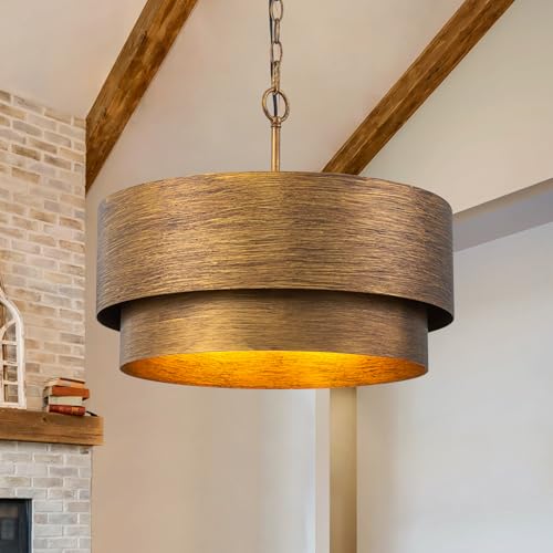 Farmhouse Drum Chandelier (Copper Bronze / 20")
